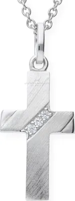 Produktbild von Kreuzanhänger Silber 925 Zirkonia JL10-02-0534 JuwelmaLux