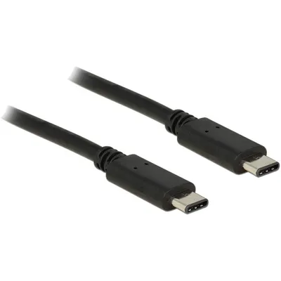 Produktbild von Delock - USB-Kabel - 24 pin USB-C (M) zu 24 pin USB-C (M) - USB 2.0 - 50 cm - Schwarz
