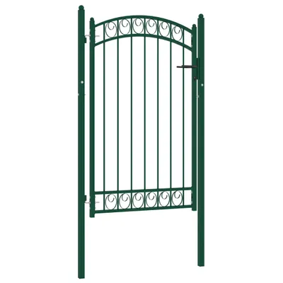 Immagine prodotto di Cancello per recinzione con piano ad arco in acciaio 100x150 cm Verde