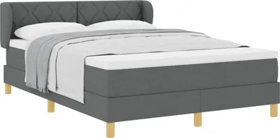 Obrázok produktu pre vidaXL Box spring posteľ s matracom tmavosivá 140 x 200 cm látka