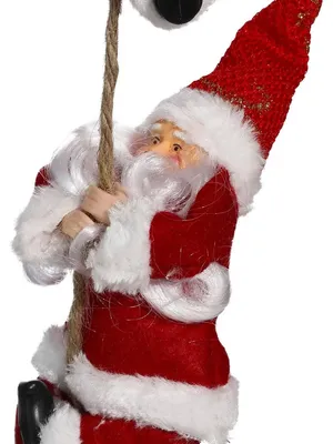 Produktbild von Girlande kletternde Weihnachtsmänner aus Kunststoff 110 cm