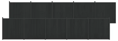 Produktbild von Zaunelement 10 pcs WPC und Aluminium Schwarz