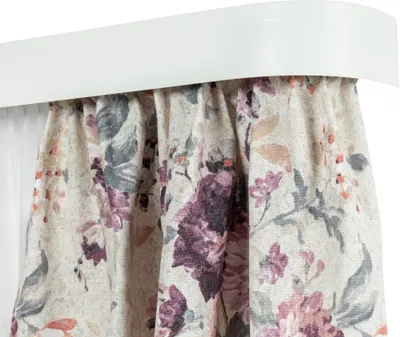 Produktbild von SN Deco - Vorhangschiene SH Set 2-läufig weiß 150cm, mit Endbögen, Gardinenschiene, vorgebohrt, m. Blende weiß 5cm, Komplettes Zubehör und Röllchen