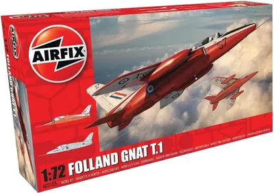 Zdjęcie produktu dla Airfix A02105, Model samolotu stałopłatowego, Zestaw montażowy, 1:72, Folland Gnat T.1, Każda płeć, Plastik