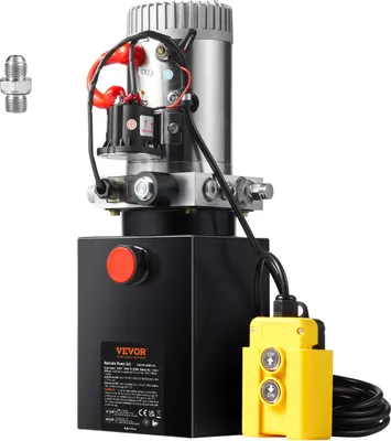Immagine prodotto di Pompa idraulica Centralina idraulica 12 V Centralina idraulica 1600 W, Pompa idraulica a semplice effetto Centralina idraulica, Pompa manuale con serbatoio da 2 Gal Centralina idraulica, per ascensori, carrelli elevatori ecc.