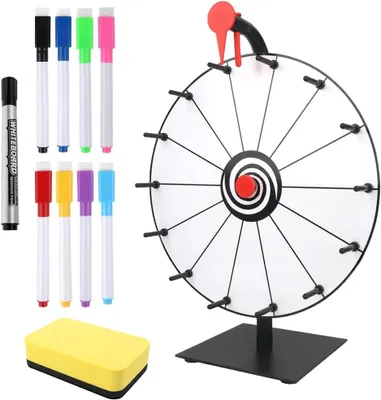 Productafbeelding van Gelukswiel om te draaien - 30 cm - Personaliseerbaar - 14 vakjes