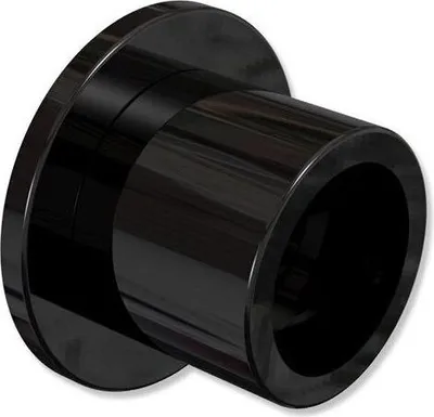 Produktbild von Interdeco Wandlager / Nischenträger für Gardinenstangen 20 mm Ø Schwarz, Pack. 2 Stück