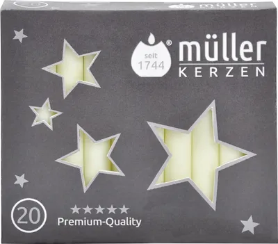 Productafbeelding van Müller Kerzen Kerstboomkaars Ivoor (20 stuks)