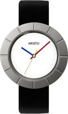 Produktbild von Aristo - Bauhaus - Quarz Damenuhr mit Lederarmband, schwarz/weiß 5D103-1