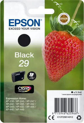 Obrázok produktu pre Epson C13T29814022 Originálna čierna atramentová kazeta pre Expression Home XP-455