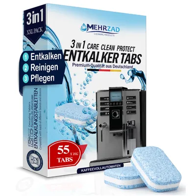 Produktbild von 3-in-1 Entkalkungstabletten für Kaffeevollautomaten & Kaffeemaschinen