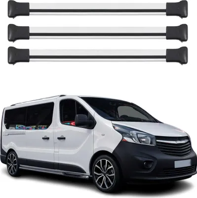 Image de OMAC Barres de toit en aluminium pour Fiat Talento 2016-2020 Argent 3Pcs