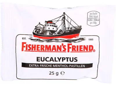 Produktbild von FISHERMANS FRIEND EUCALYPTUS MIT ZUCKER, 25 g PAS