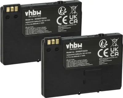 Produktbild von vhbw 2x Akku kompatibel mit Gigaset SL55, SL550, SL565, SL74, SL740, SL555, SL56, SL560 schnurlos Festnetz Telefon (850 mAh, 3,7 V, Li-Ion)