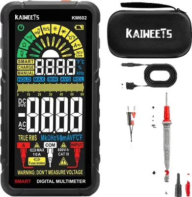 Immagine prodotto di KAIWEETS KM602 Multimetro digitale, display da 6000 conteggi massimi, batteria ricaricabile, KM602