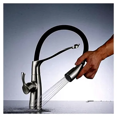 Produktbild von Küchenarmatur mit Pull-Down-Funktion und Mischbatterie für heißes und kaltes Wasser
