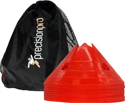 Image de Cône d'entraînement Precision grand rouge - Jeu de 20 cônes de marquage pour le sport et le jeu