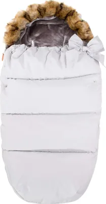 Image de Chancelière 90x45 cm, chancelière d'hiver, poussette, luge, landau, fourrure, ceintures de sécurité à cinq points, boucle, hydrofuge