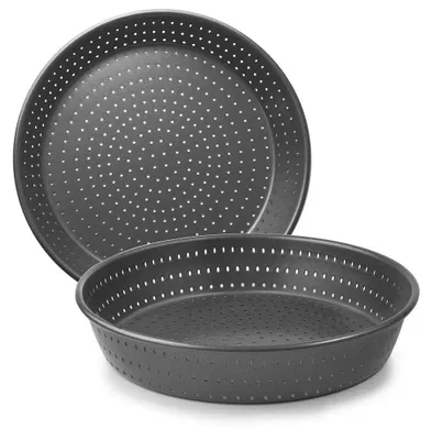 Image de Crous rond perforé Ibili, acier, 24 x 4 cm, gris