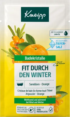 Image de Cristaux de bain Kneipp En forme tout l'hiver à l'argousier et à l'orange 60g
