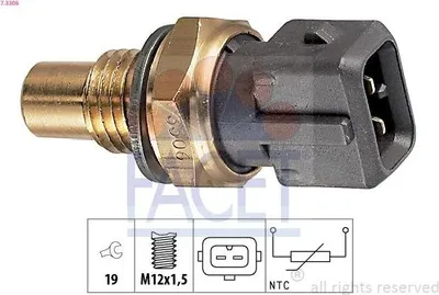 Produktbild von FACET 7.3306 Öltemperatursensor für SMART CITY-COUPE (450) FORTWO Coupe (450) CABRIO (450) FORTWO Cabrio (450)