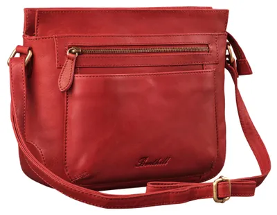 Produktbild von Benthill Handtasche Damen Leder - Schultertasche mit Reißverschluss - Vintage Ledertasche / Umhängetasche - Shopper Schulterbeutel - Echtleder Beutel - Damentasche