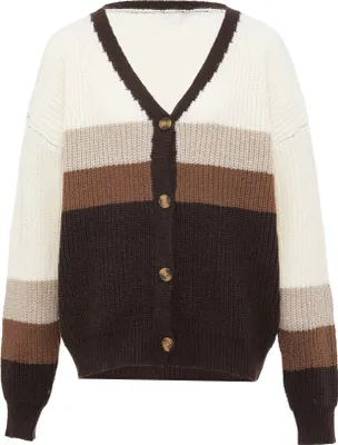 Image de Pull pour femme Jalene - marron multicolore, XL/XXL
