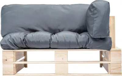 Produktbild von vidaXL Outdoor-Sofa Paletten mit Kissen in Grau Kiefernholz