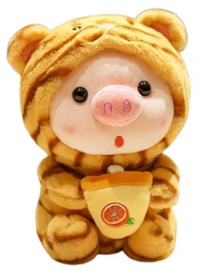 Produktbild von Schwein Plüschtier mit Bubble Tea Cup 30 cm
