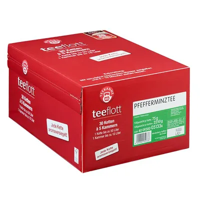 Produktbild von Teekanne Teeflott Großfilterkette aromatischer Pfefferminztee 2250g