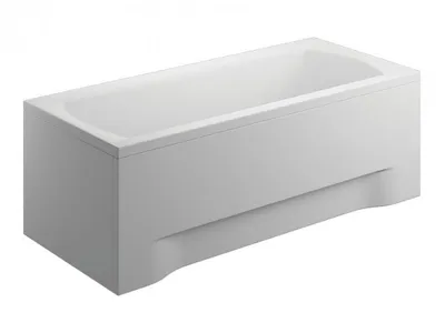 Produktbild von Badewanne Rechteck 180x80 mit AcrylSchürze, Ablaufgarnitur & Füßen GRATIS | Komplettset 4in1 Original Acryl Wanne Siphon | BADLAND INES