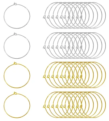 Metall-Ohrringe und Ringe, 100 Stück, 25 mm, Party-Deko