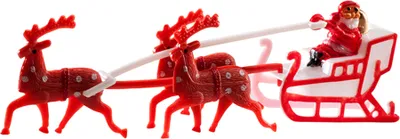 Immagine prodotto di Figura natalizia con decorazione di renna rossa e bianca lunga 14 cm - taglia unica
