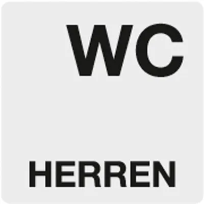 Produktbild von Schild Alu Piktogramm WC Herren Selbstklebend 60x60mm