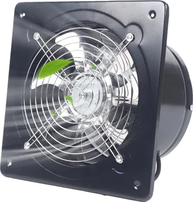 Image de Ventilateur d'extraction, puissance 80W, débit d'air 850 m³/h, niveau sonore 60dB, vitesse 2800 tr/min, dimensions 25x25x15 cm