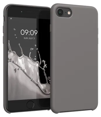 Produktbild von kwmobile Handyhülle für Apple iPhone SE (2022 / 2020) / iPhone 8 / 7 Hülle - Case Silikon - Kabelloses Laden - Schutzhülle Cover in Stone Dust