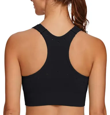 Productafbeelding van Sportbeha met Push-Up en Racerback - Zwart