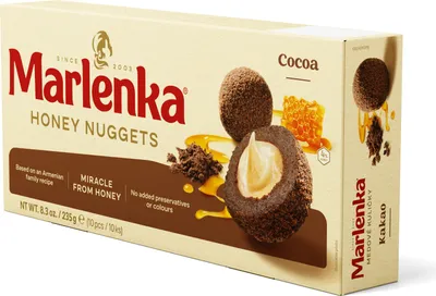 Produktbild von MARLENKA® Kakao-Honigkugeln (Großpackungen 12 x 235g)