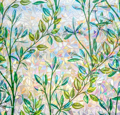 Productafbeelding van Raamfolie - Zelfklevende Privacyfolie voor Badkamer en Deur, Groen 44x200CM