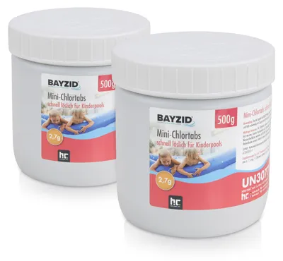 Produktbild von 2x 500 g BAYZID® Mini - Chlortabs 2,7 g für kleine Pools