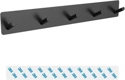 Produktbild von Metallischer Wandhalter mit 5 Haken, schwarz, für Schlafzimmer, Bad, Küche