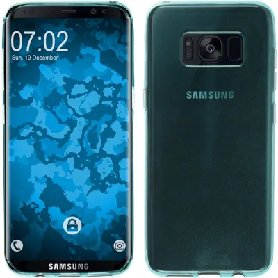 Produktbild von PhoneNatic Case kompatibel mit Samsung Galaxy S8 - türkis Silikon Hülle transparent + flexible Folie