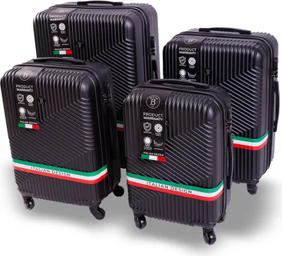 Obrázok produktu pre Cestovný kufor BERTOO Milano - čierny Set 4 v 1