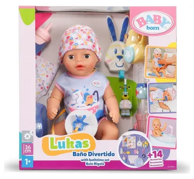 Productafbeelding van Baby Born Lukas, badpop, 36 cm, meerkleurig, meerkleurig, one size