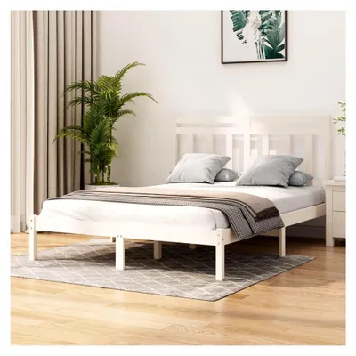 Produktbild von Bettgestell Weiß 160x200 cm aus Massivholz