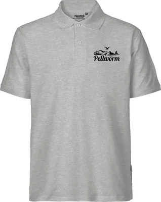 Produktbild von Huuraa Herren Polo Shirt Pellworm Strandmotiv XL Sport Grey Bio Baumwolle Fairtrade Poloshirt Geschenkidee