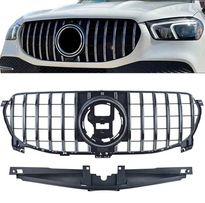 Kühlergrill Chrom Schwarz Glanz für Mercedes GLE V167 SUV C167 Coupe 2018-2023 – Produktansicht