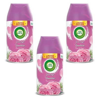 Produktbild von 3 x Air Wick Freshmatic Lufterfrischer Zauberhafte Rosenblüte Nachfüller je 250ml Neutralisiert Gerüche 24h