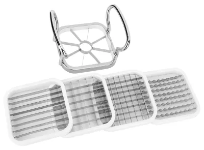 5-in-1 Kartoffelschneider Edelstahl Pommesschneider für selbstgemachte Pommes