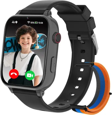 Produktbild von 4G Kinder Smartwatch mit GPS, Videoanruf, SOS, Spiele, Schrittzähler, Lernfunktionen und sicherer Kommunikation